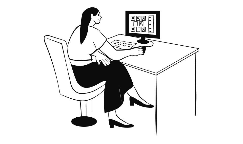 Female teacher creating tutoring class packages on laptop