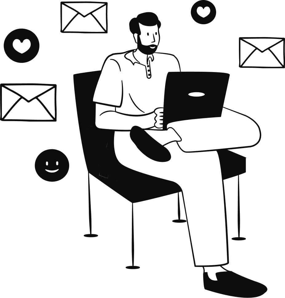 Male tutor receiving student booking notifications on a tutoring software