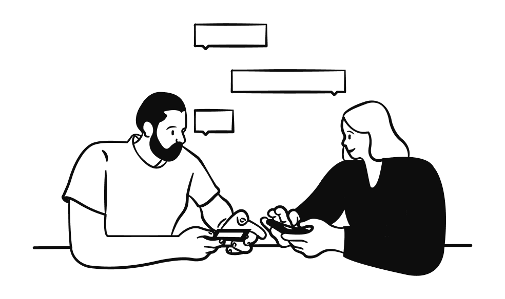 Teacher and student communicating about lesson rescheduling